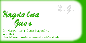 magdolna guss business card